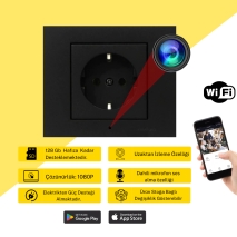 Siyah Duvar Prizi WiF� Gizli Kamera